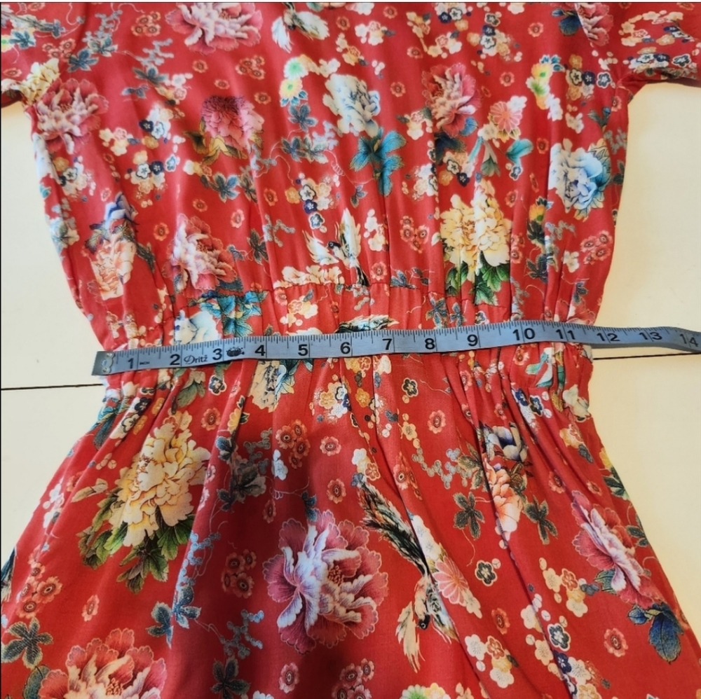 Le Fee Maraboutee Women's Floral Retro Boho Mini Dress - Picture 5 of 11